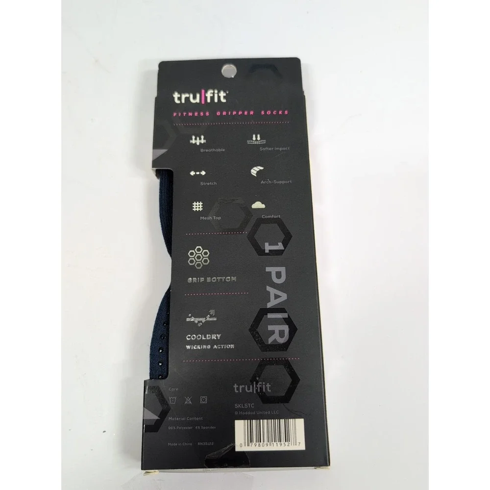 Tru Fit Non-Slip Yoga Dance Exercise Fitness‎ Socks New Set Of Three Size 9-11